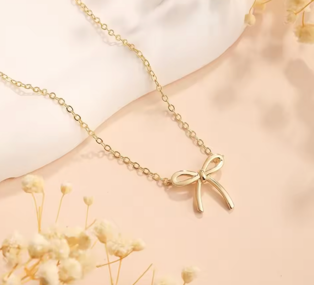 Cute Bow Pendant Choker Necklace for Women
