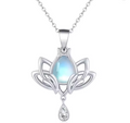 Delicate Moonstone Pendant Necklace for Women