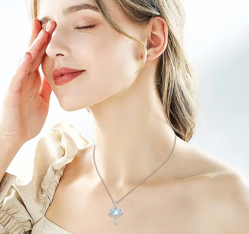 Delicate Moonstone Pendant Necklace for Women