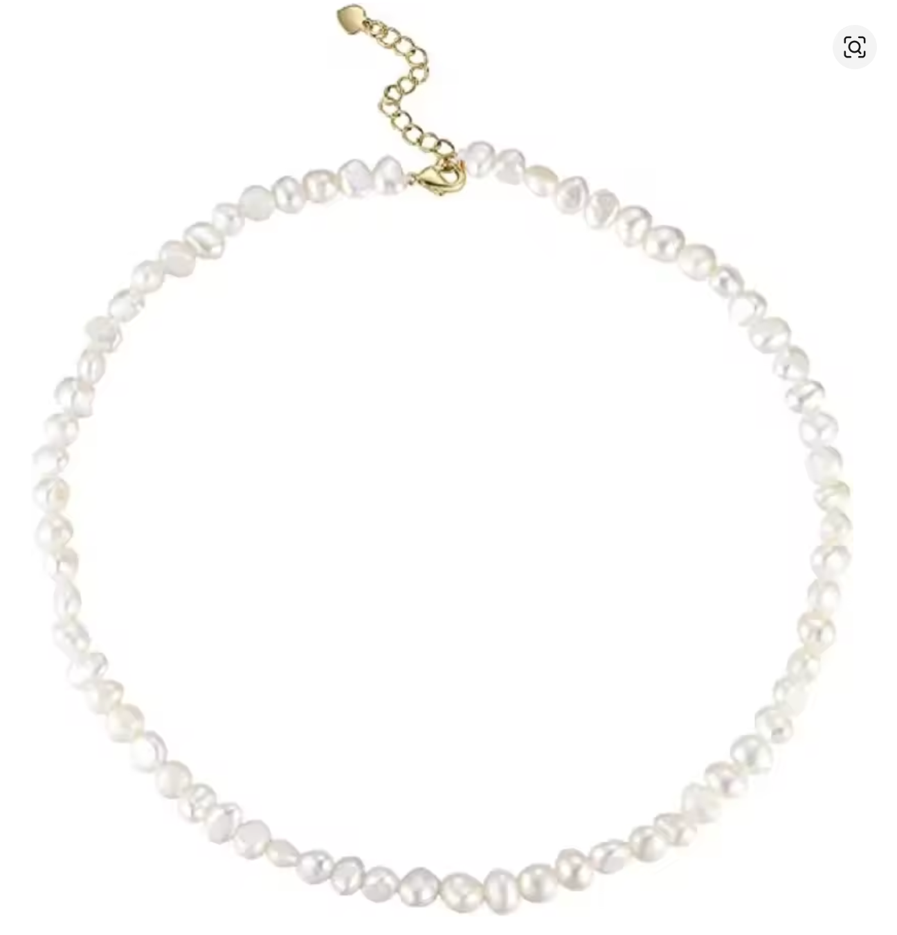 Natural Baroque Freshwater Pearl Choker Necklace for Women