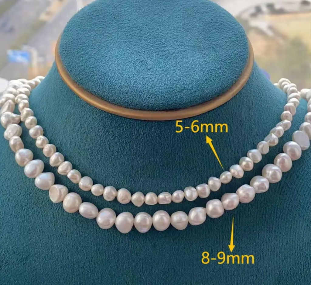 Natural Baroque Freshwater Pearl Choker Necklace for Women