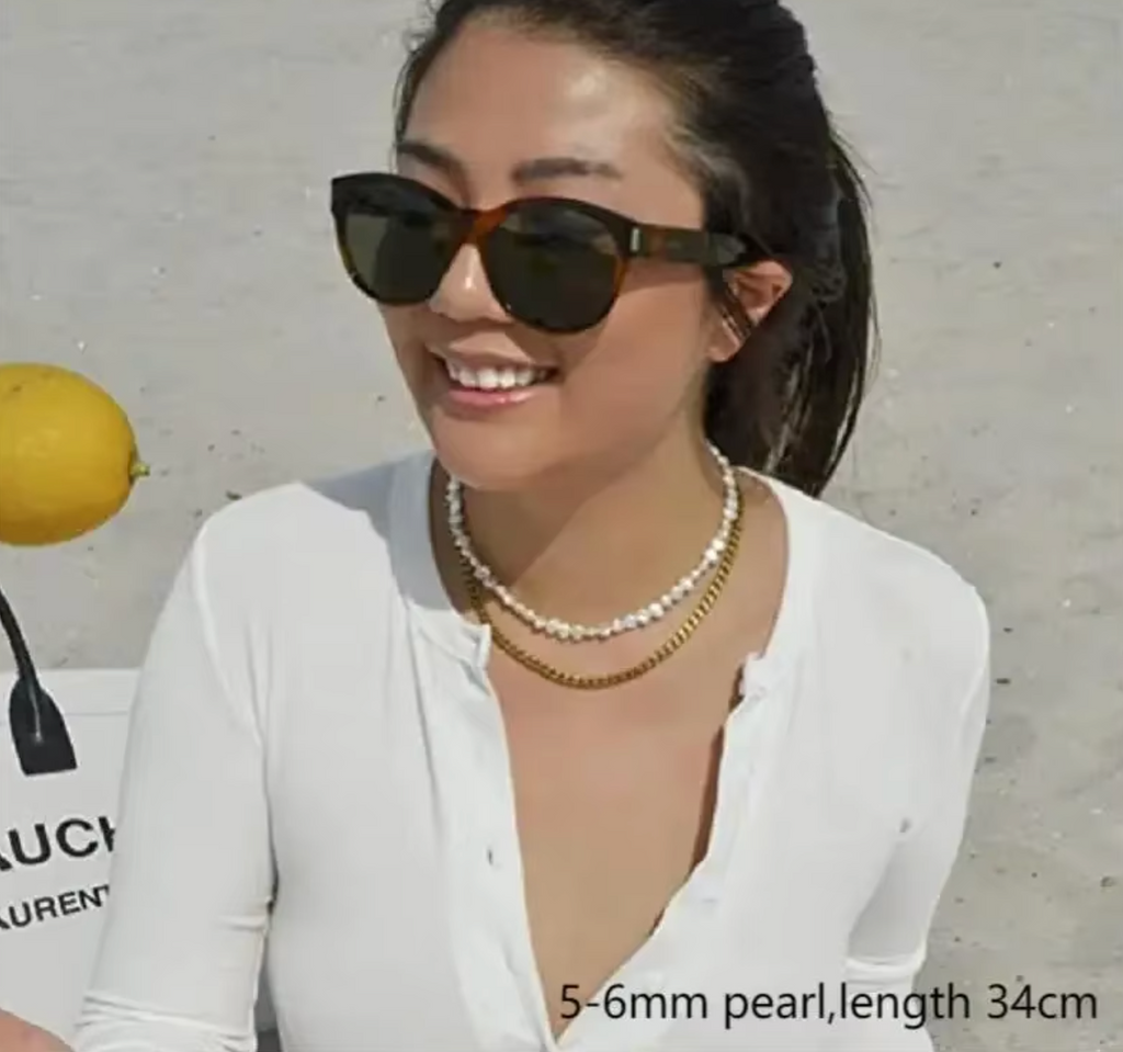 Natural Baroque Freshwater Pearl Choker Necklace for Women